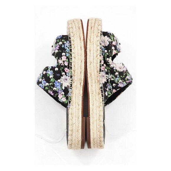 REBECCA MINKOFF Jodi NWOB Floral Studs Platform Espadrille Sandals Slide - Picture 7 of 11
